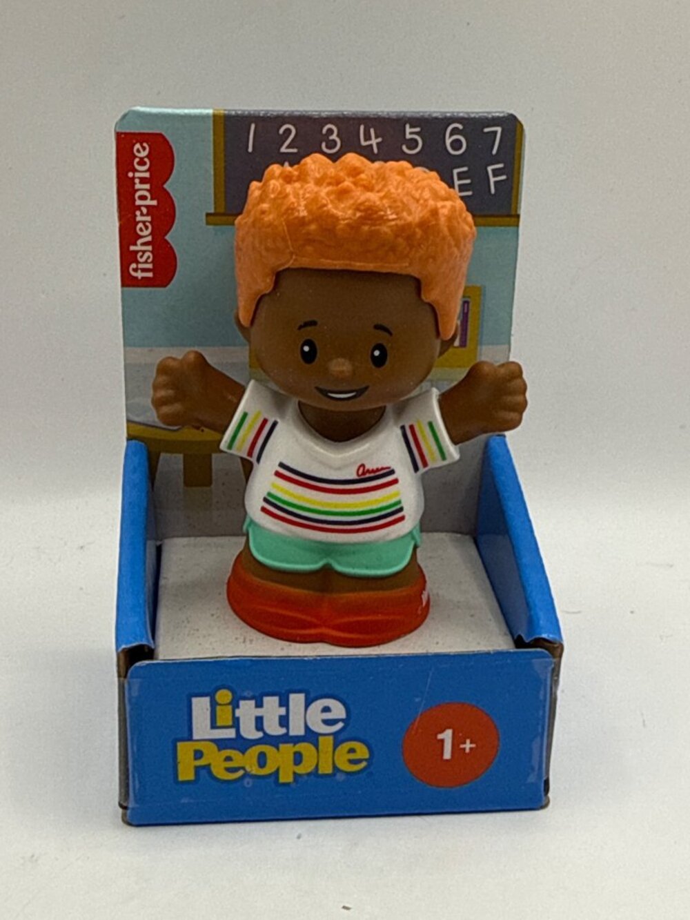 Fisher Price Little People Archer Boy Figure Orange Hair Rainbow Stripe NIB HYJ9